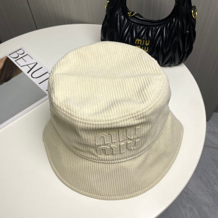 fashion corduroy texture fisherman hat