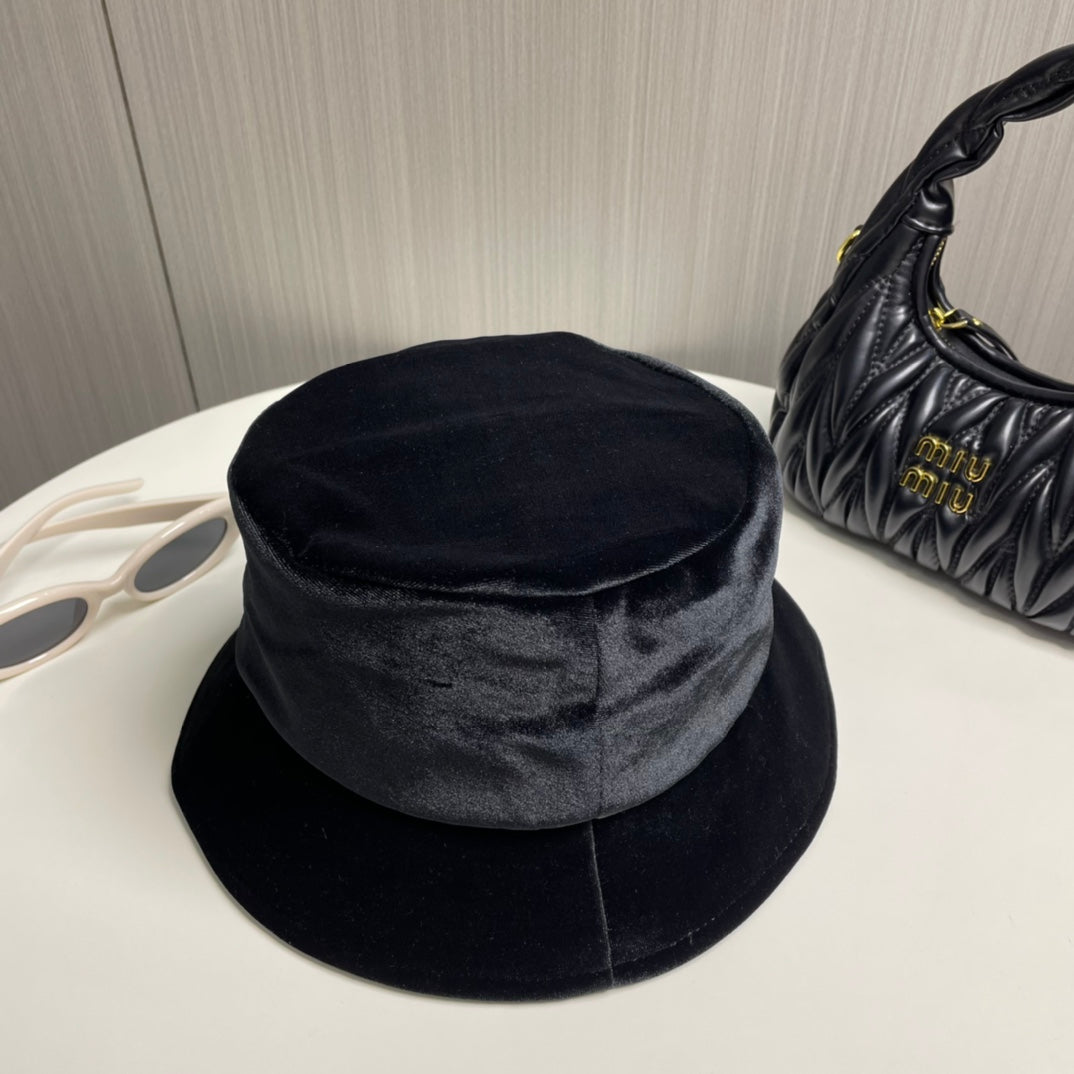 luxury high quality velvet fisherman hat