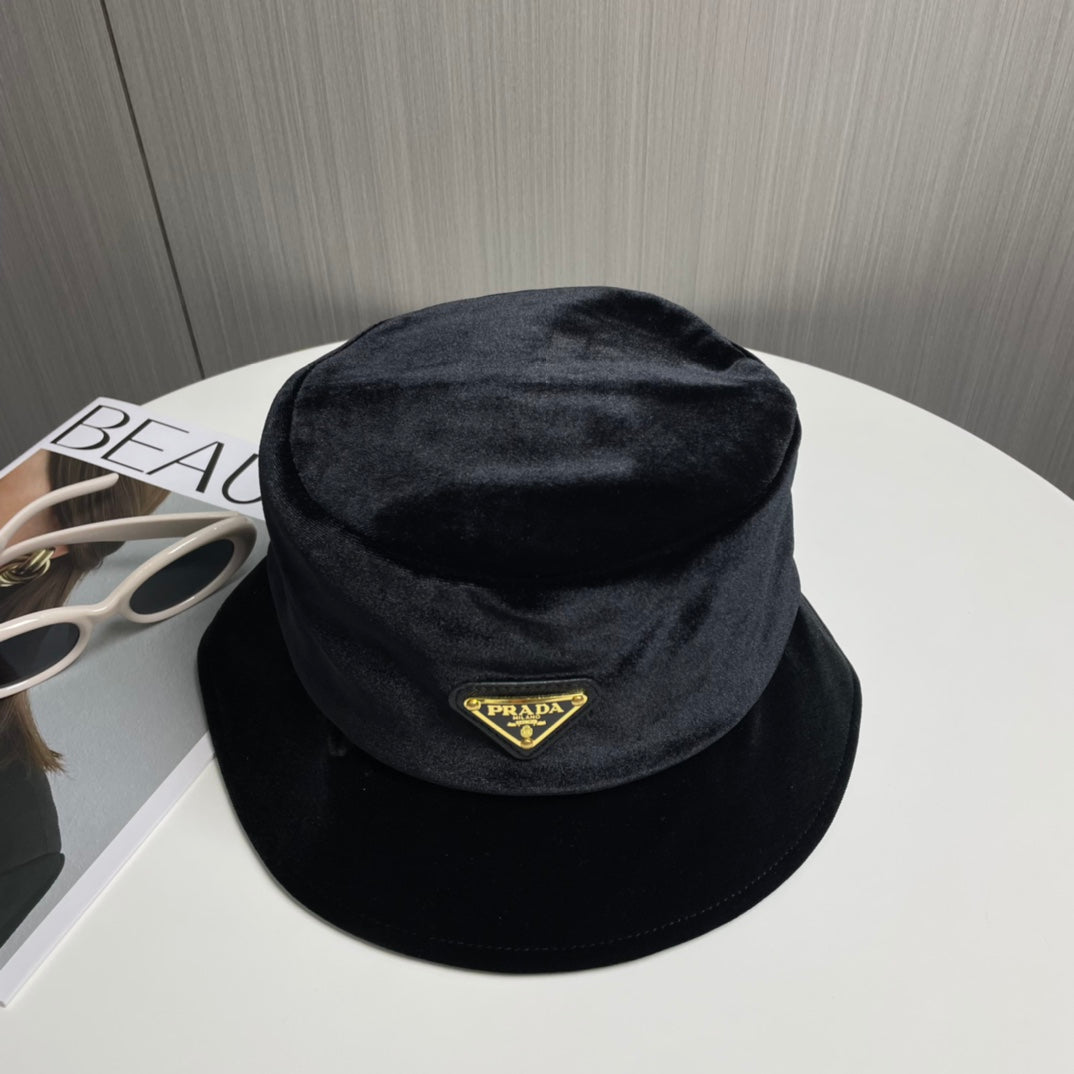 luxury high quality velvet fisherman hat