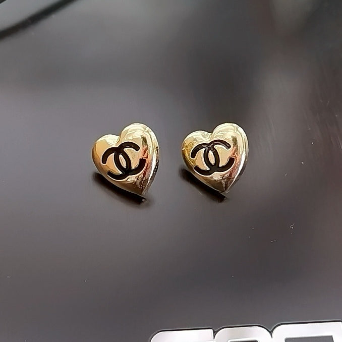 Heart letter earrings