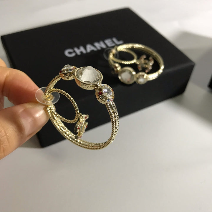 Luxury Size Circle Combo Earrings