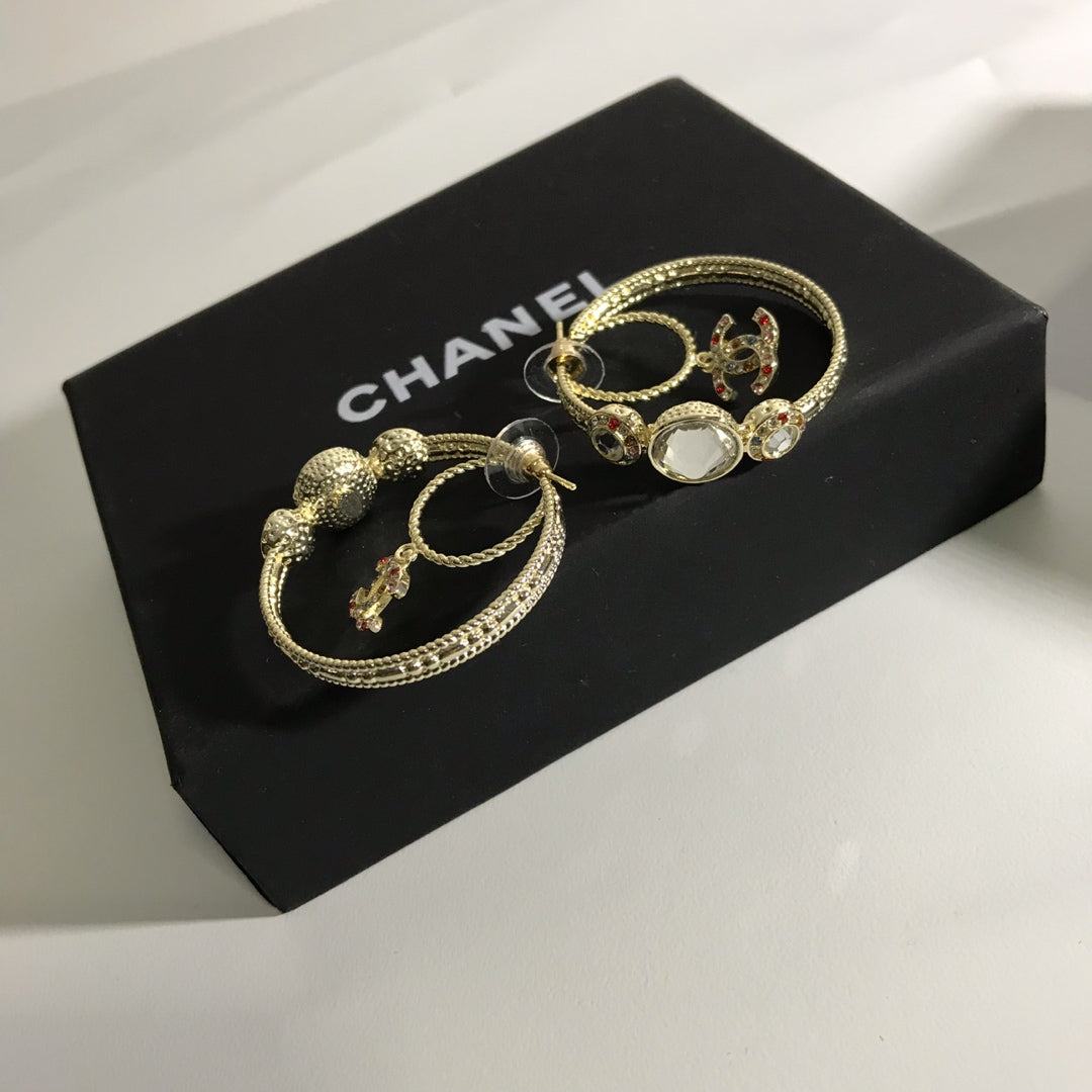 Luxury Size Circle Combo Earrings