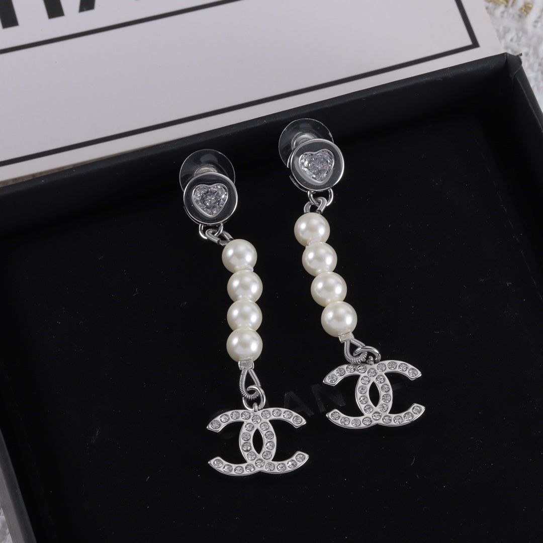 Fashion CC full diamond dangle earrings