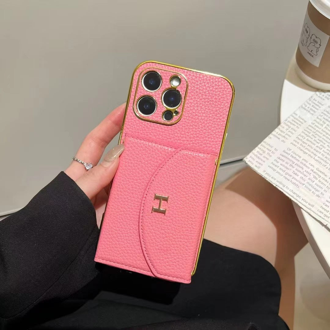 Stylish leather phone cases in 5 colors