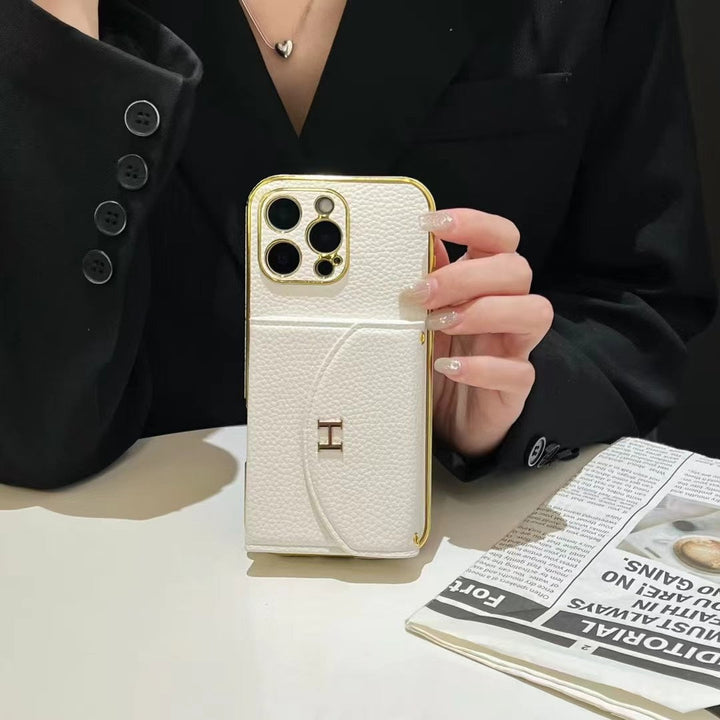 Stylish leather phone cases in 5 colors