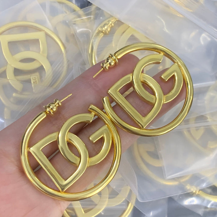 Luxury DG monogram cutout earrings