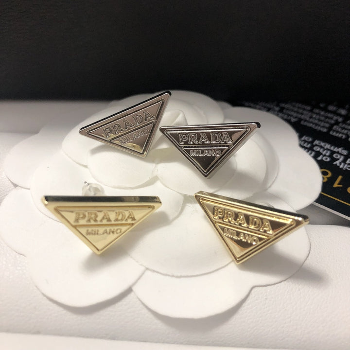 2 Color Triangle Star Earrings