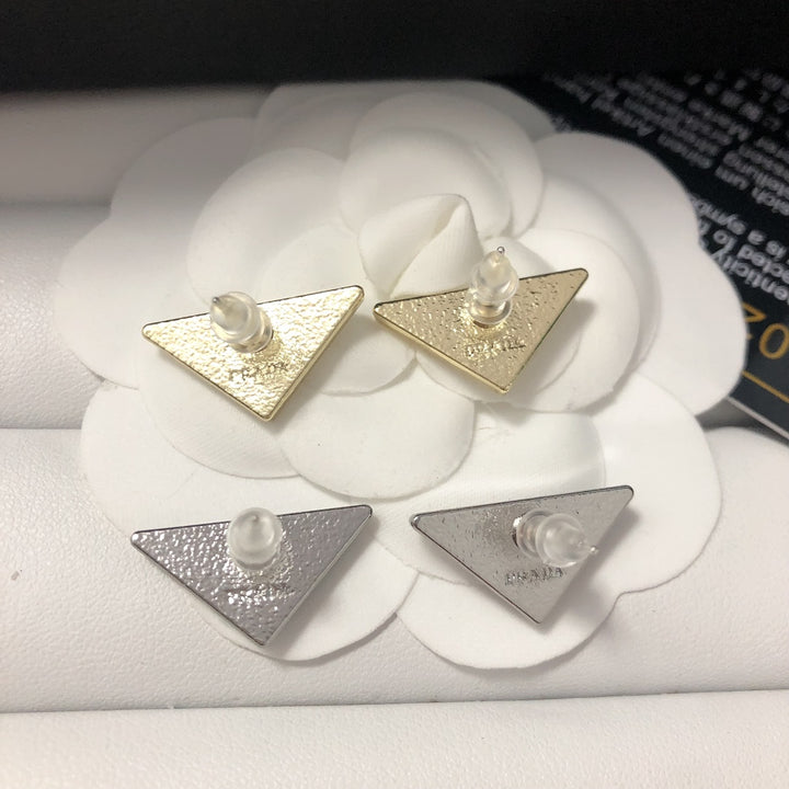 2 Color Triangle Star Earrings