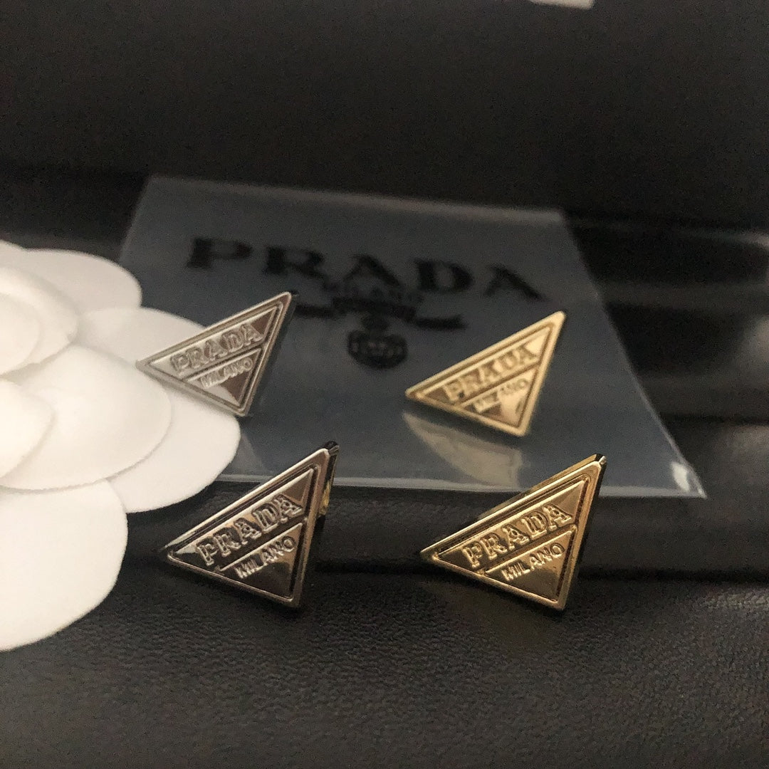 2 Color Triangle Star Earrings