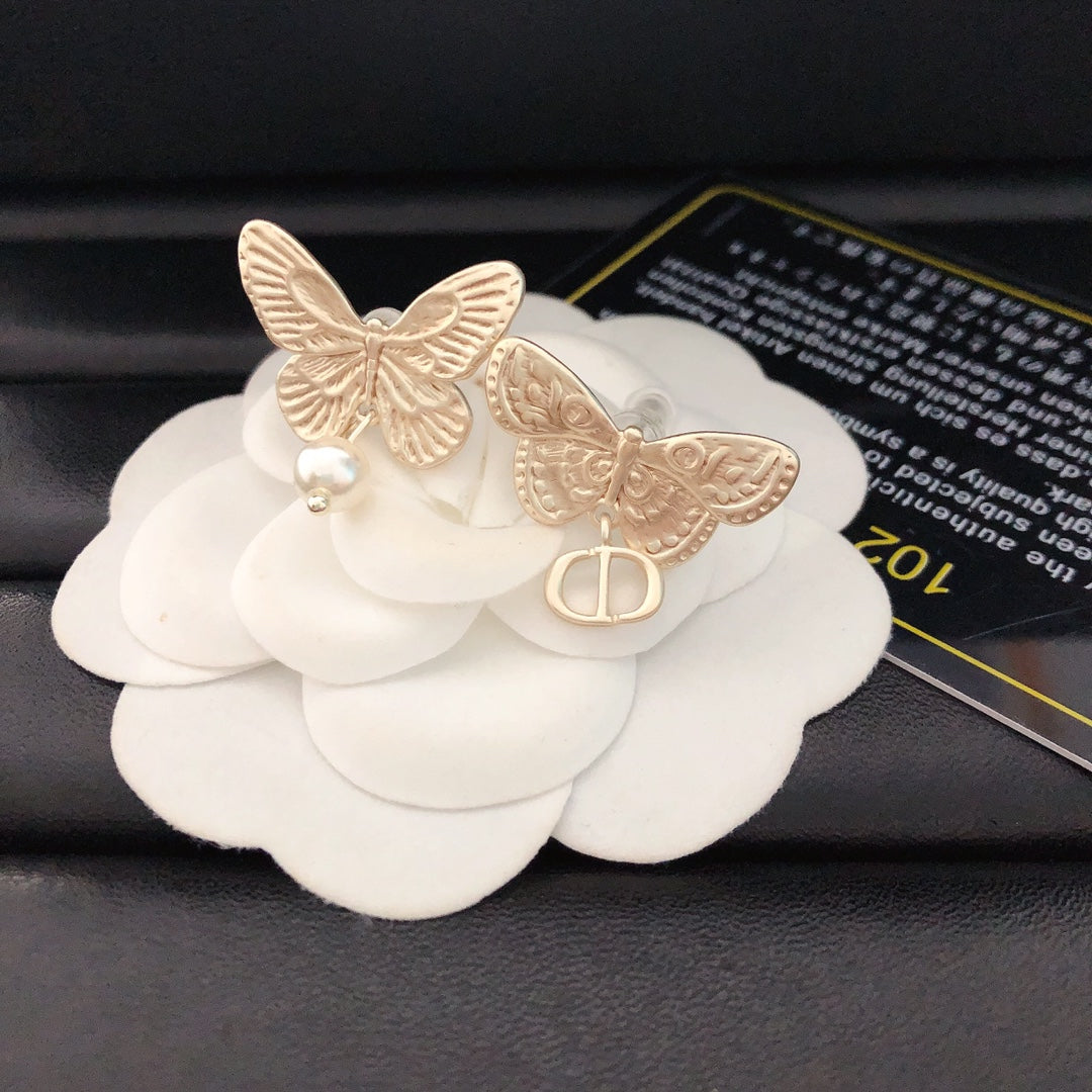 Gold Butterfly Earring