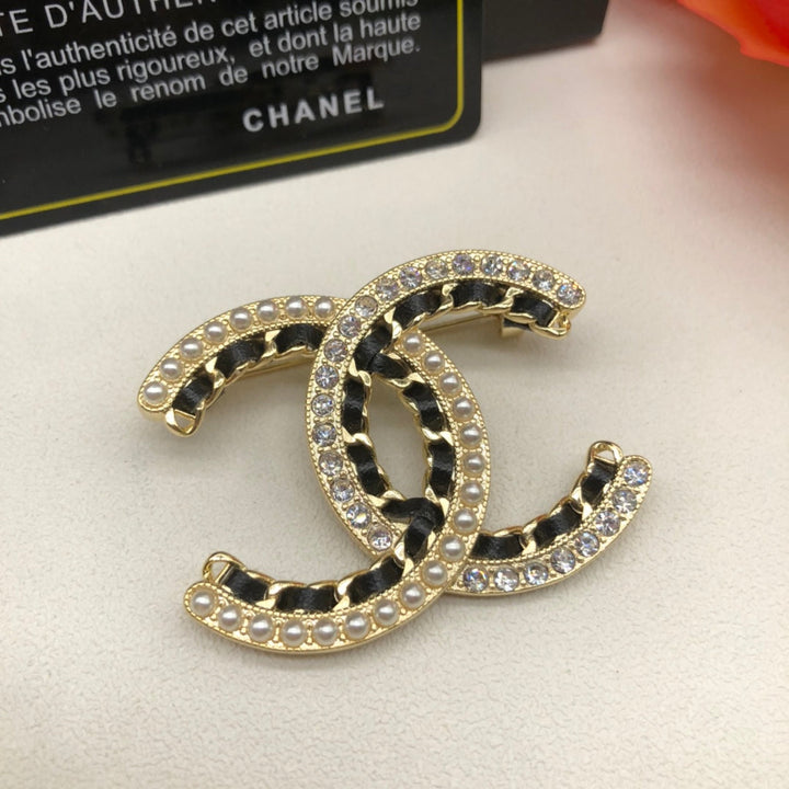 Luxury CC Asymmetric Brooch