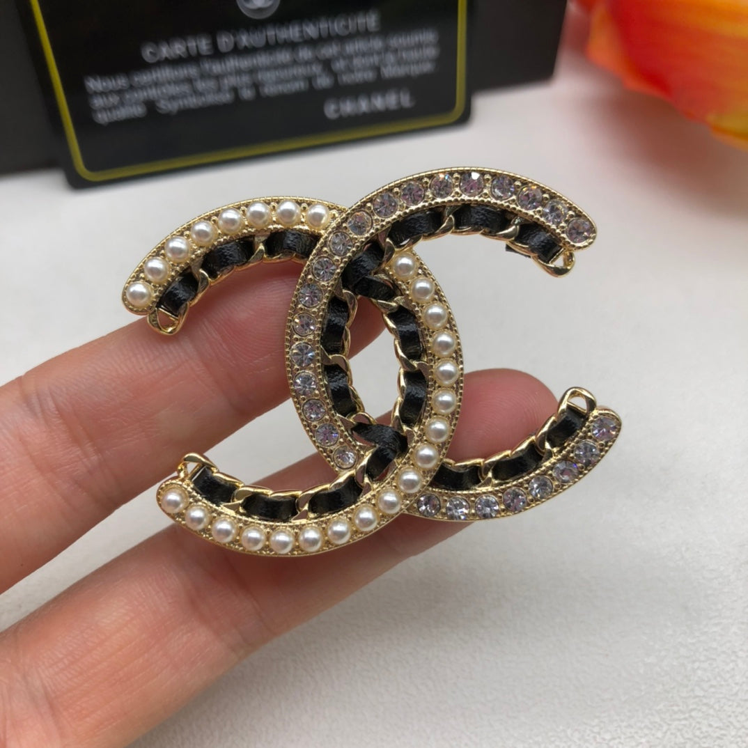 Luxury CC Asymmetric Brooch