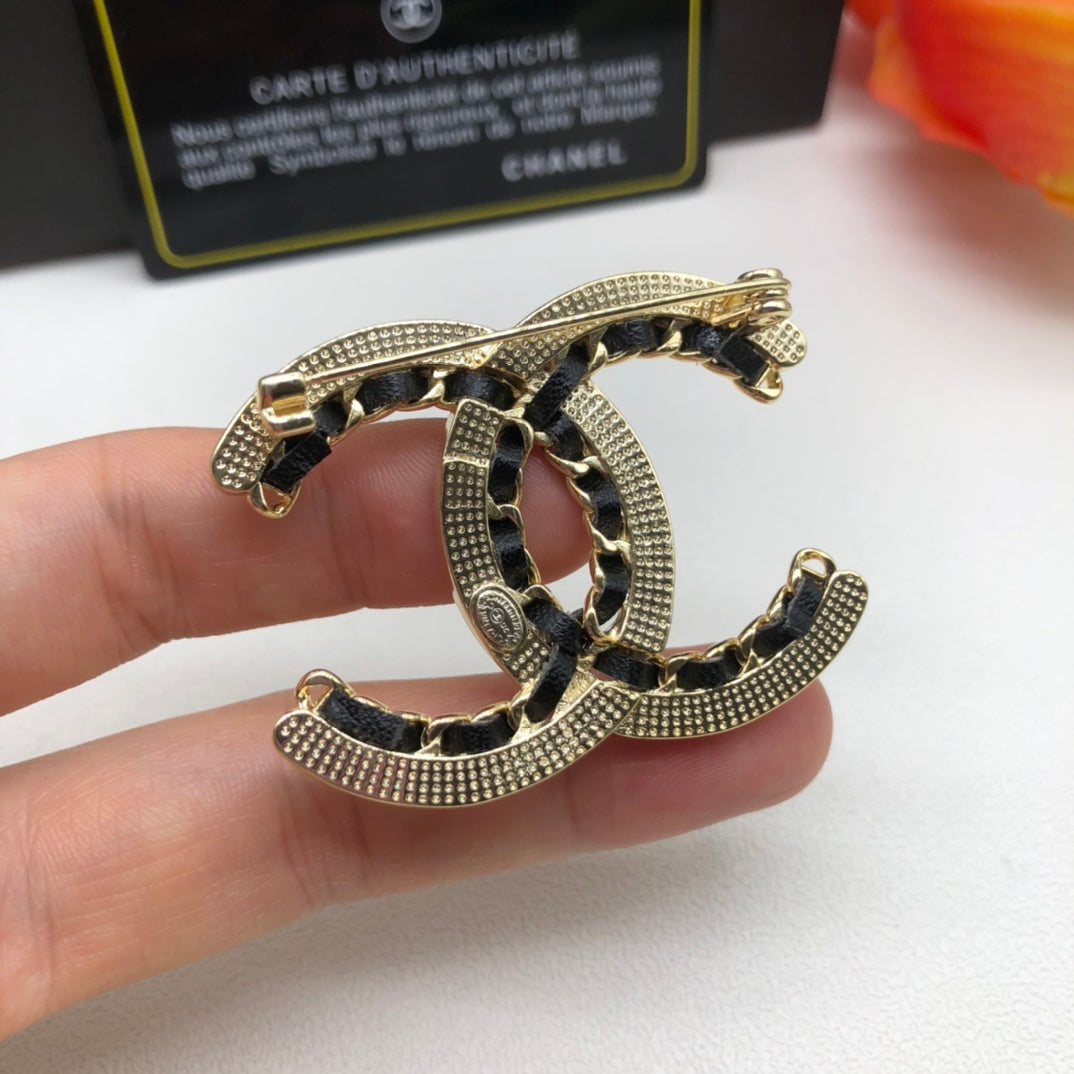 Luxury CC Asymmetric Brooch