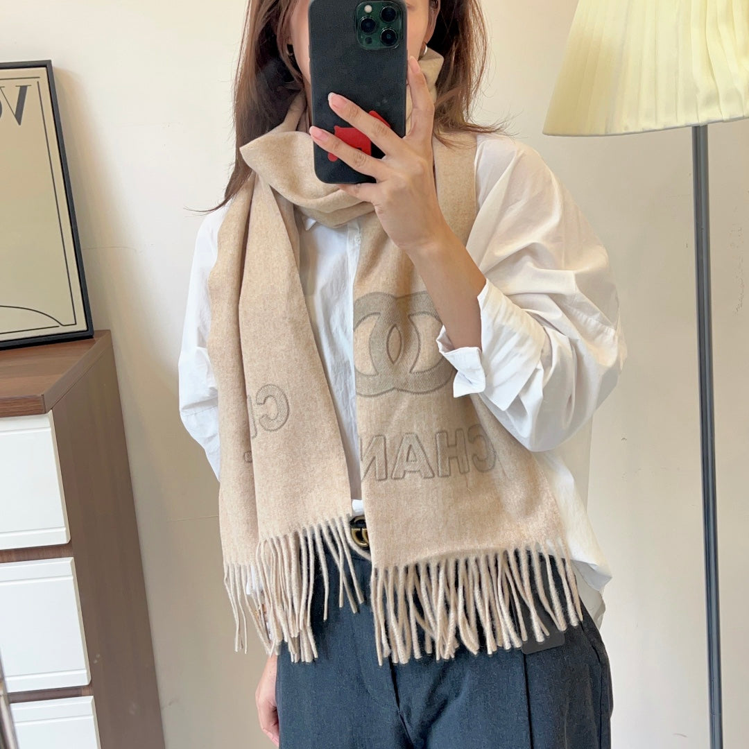 Fashion CC letter print scarf