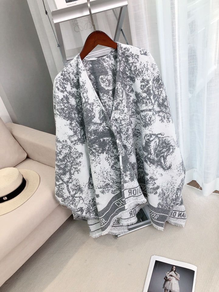 Fashion Floral Scarf Poncho