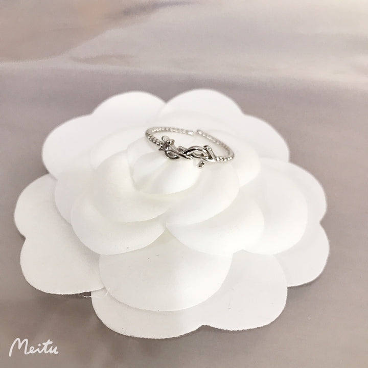 2 Color Delicate Bow Ring