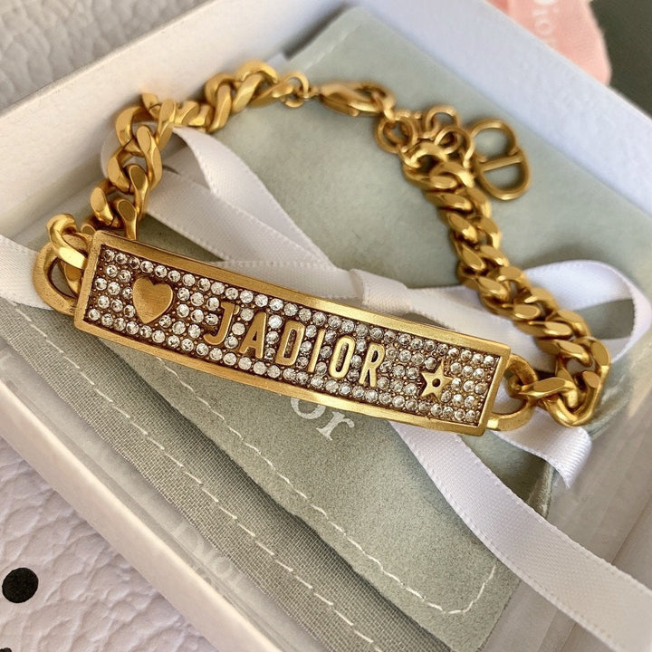 Chic Letter Crystal Bracelet