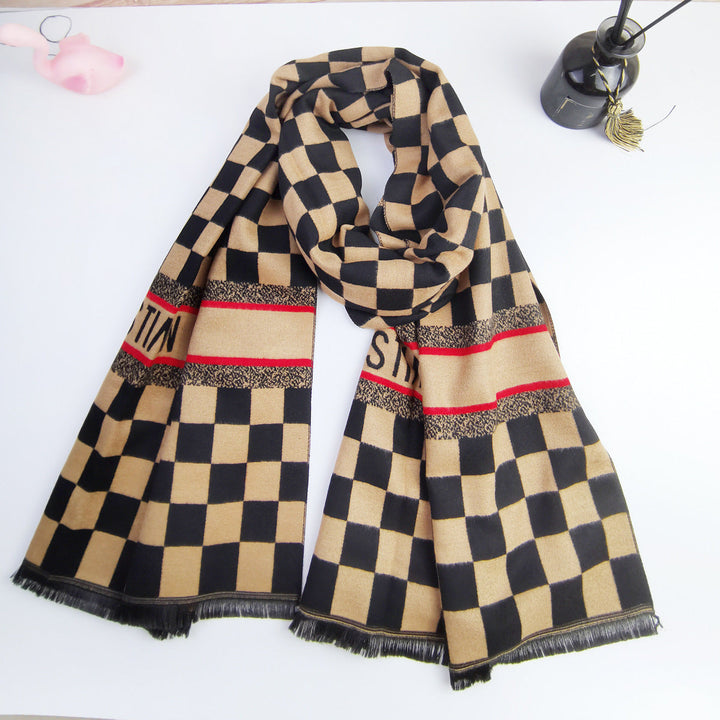 Winter cashmere FF letter scarf