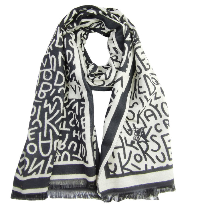 Winter cashmere FF letter scarf