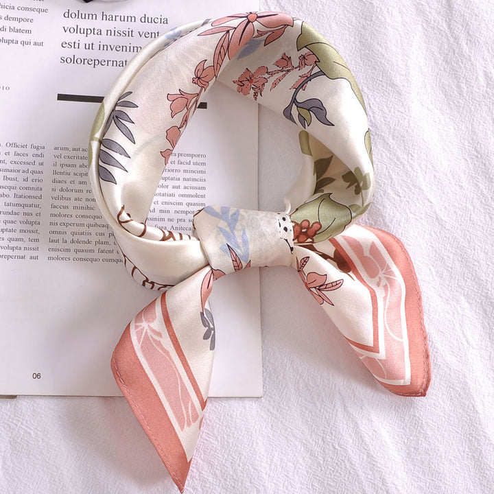 Fashion small floral print silk scarf