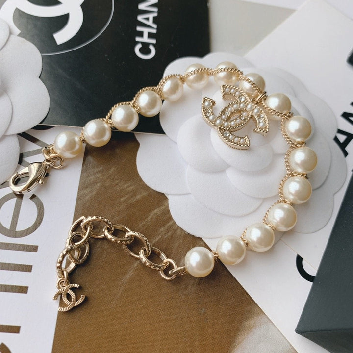 Fashion Lace Chain Pearl Bracelet