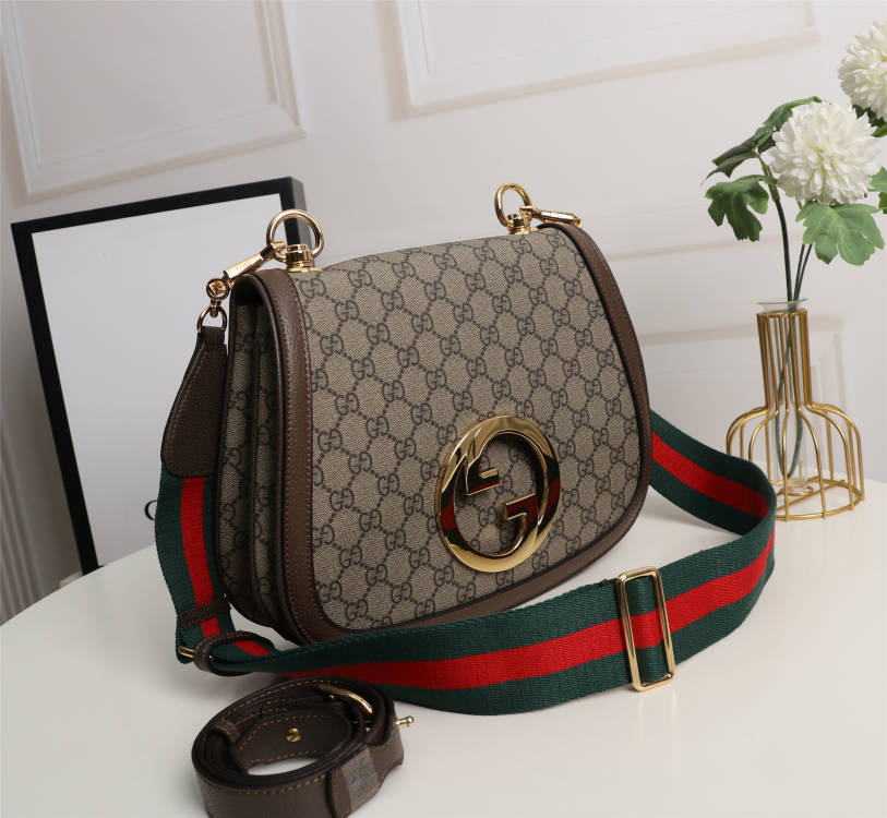 Classic Series - Gold Round Logo Crossbody Bag