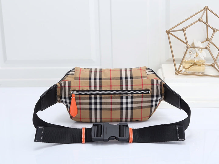 4 colors classic plaid waist bag