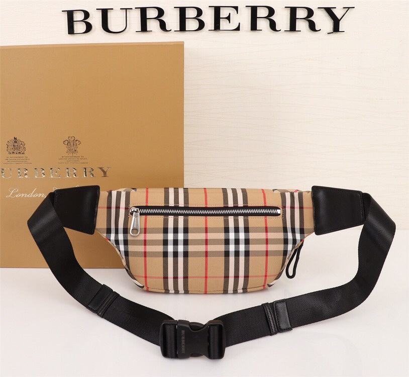 6-color classic plaid waist bag