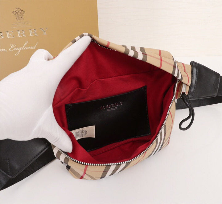 6-color classic plaid waist bag