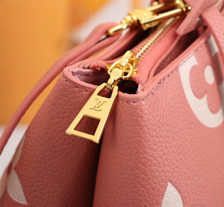 Romantic Pink Soft Grained Leather Tote Bag