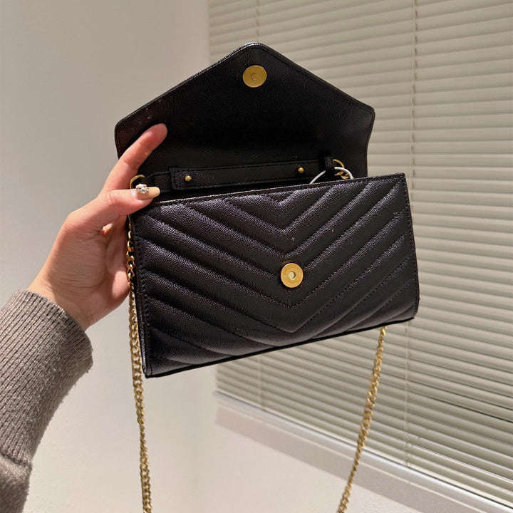 Classic Ringer Caviar Leather Bag