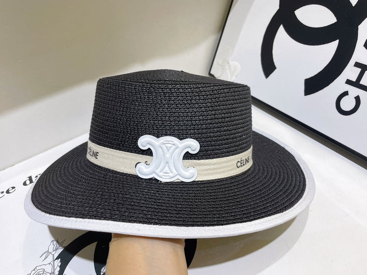 4-color white exclusive logo flat top hat