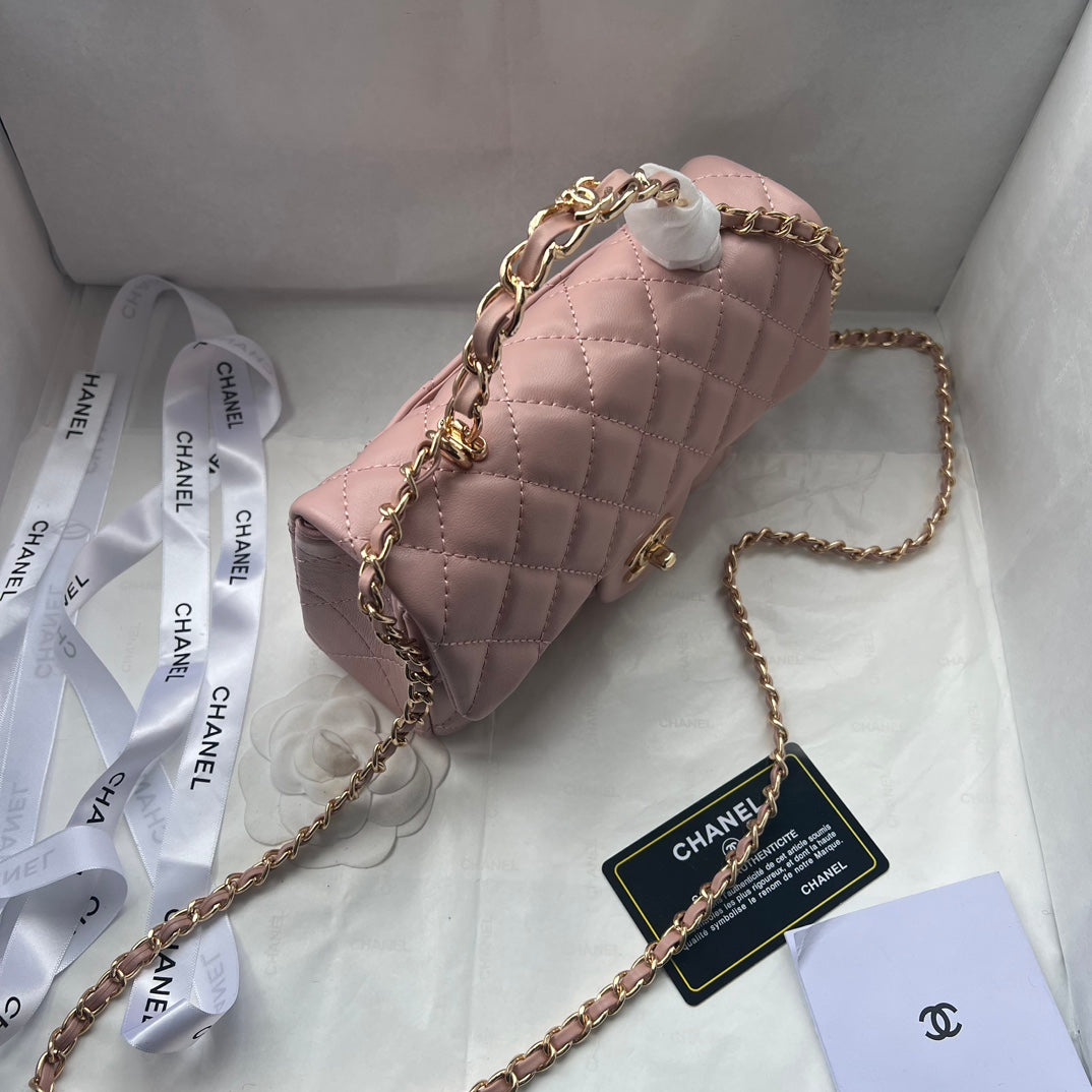 Pink Luxury Sheepskin Handbag - M333