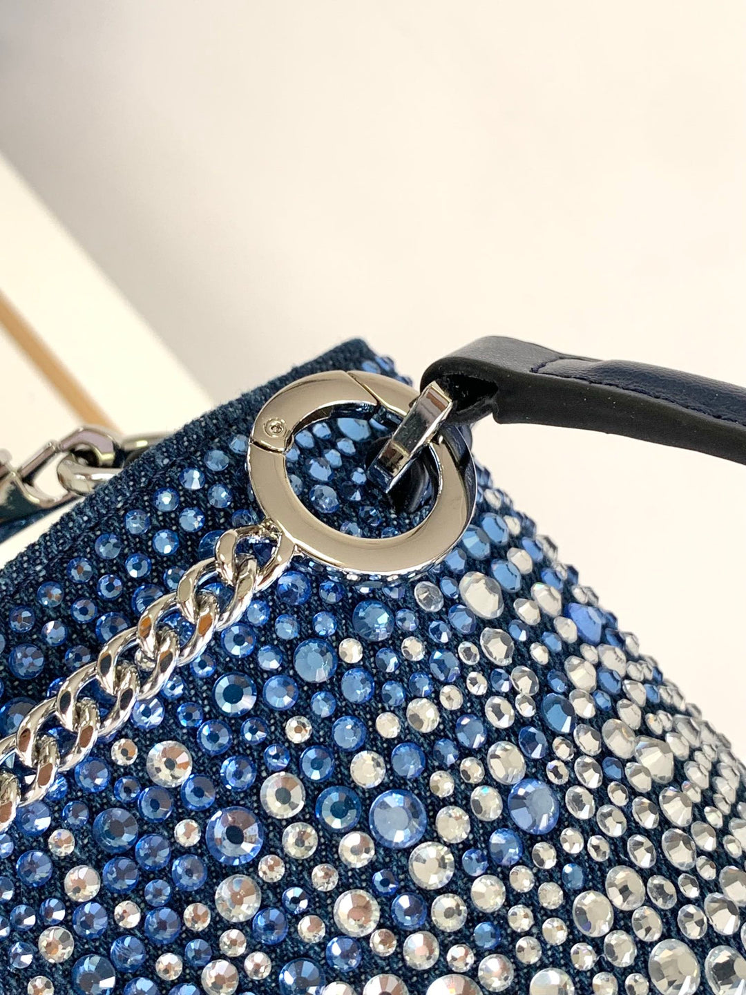 Denim Crystal Handbag M9856