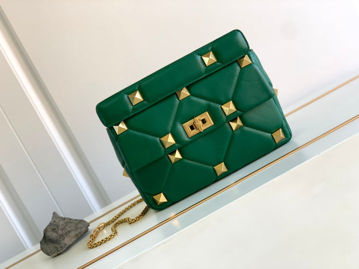 Green Sheepskin Handbag M9829