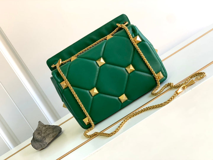 Green Sheepskin Handbag M9829