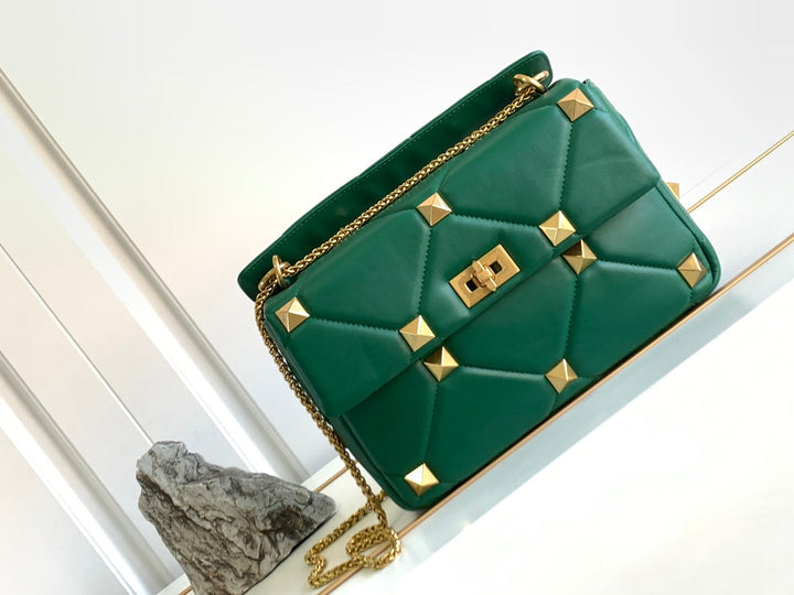 Green Sheepskin Handbag M9828