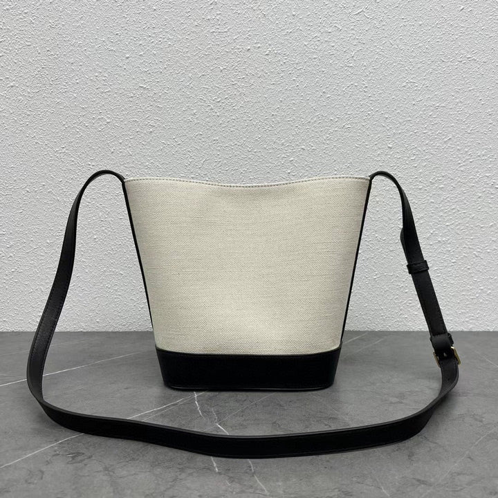 Black Cowhide Bucket Bag M1199