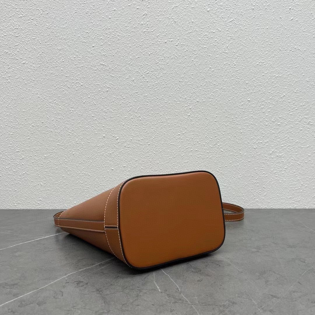 Brown Cowhide Bucket Bag M198243