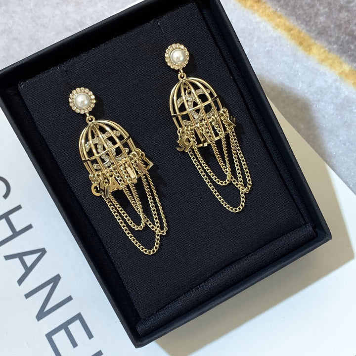 Birdcage Tassel Earrings