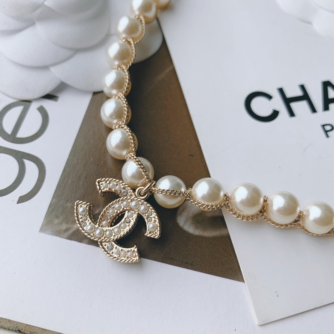 Fashion Lace Chain Pearl Bracelet