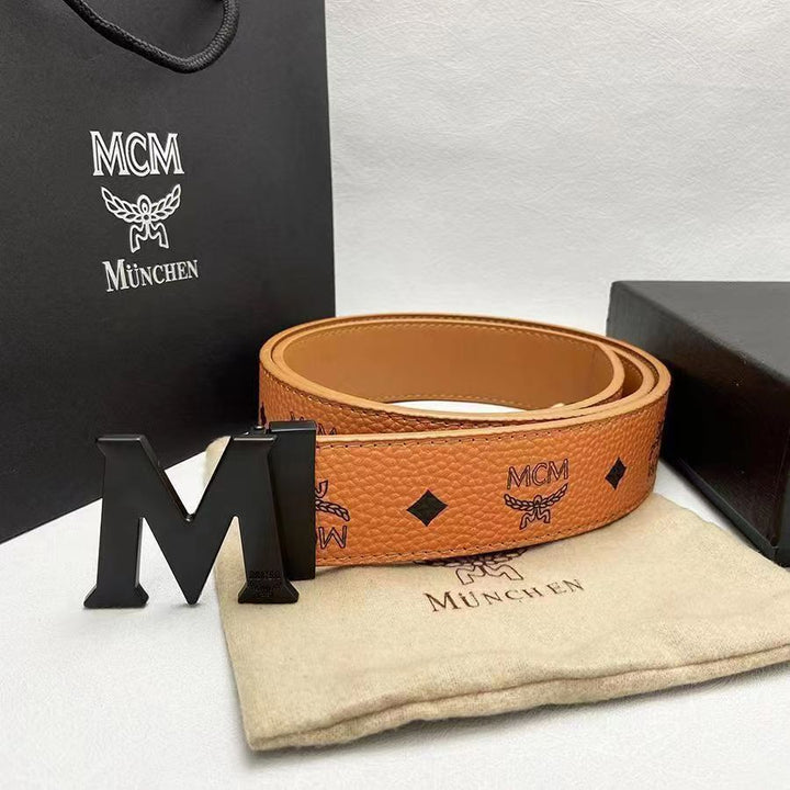 3 Colors M Letter Buckle Belt