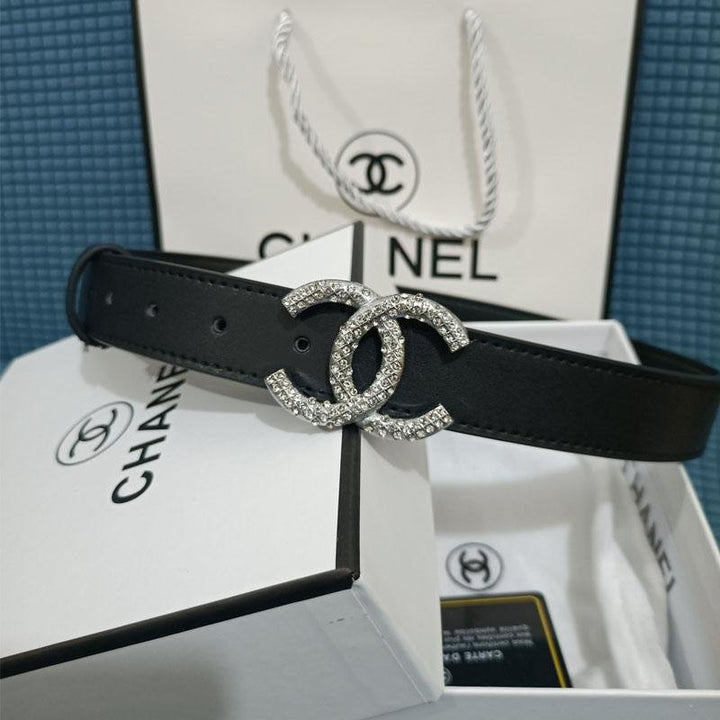 2 Colors Luxury Double C Rhinestone Belt