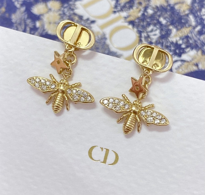 Royal Bee Pendant Earrings