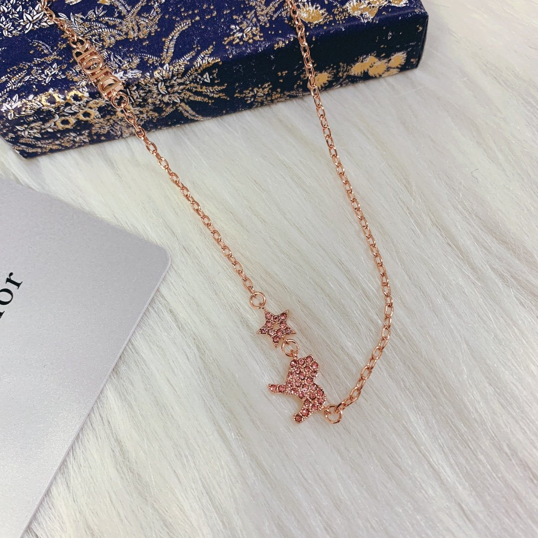 Luxury Rose Gold Lion Pendant Necklace