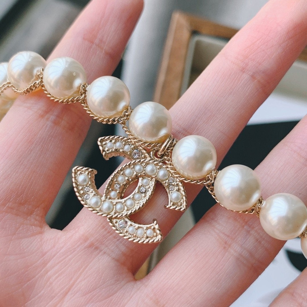 Fashion Lace Chain Pearl Bracelet