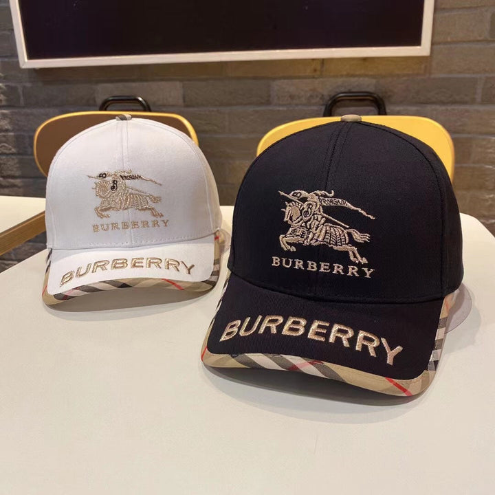 solid color letter border stripe pattern baseball cap