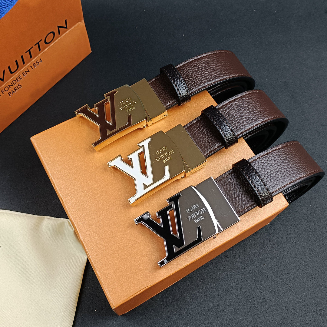 3 Color Luxurious Letter Leather Belt