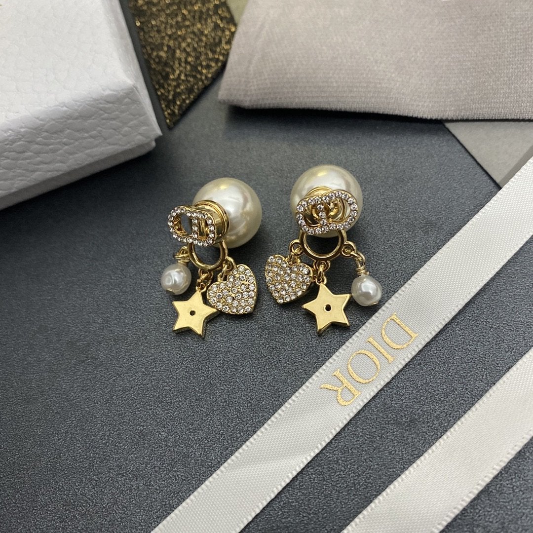 Fashion Love Star Pendant Earrings