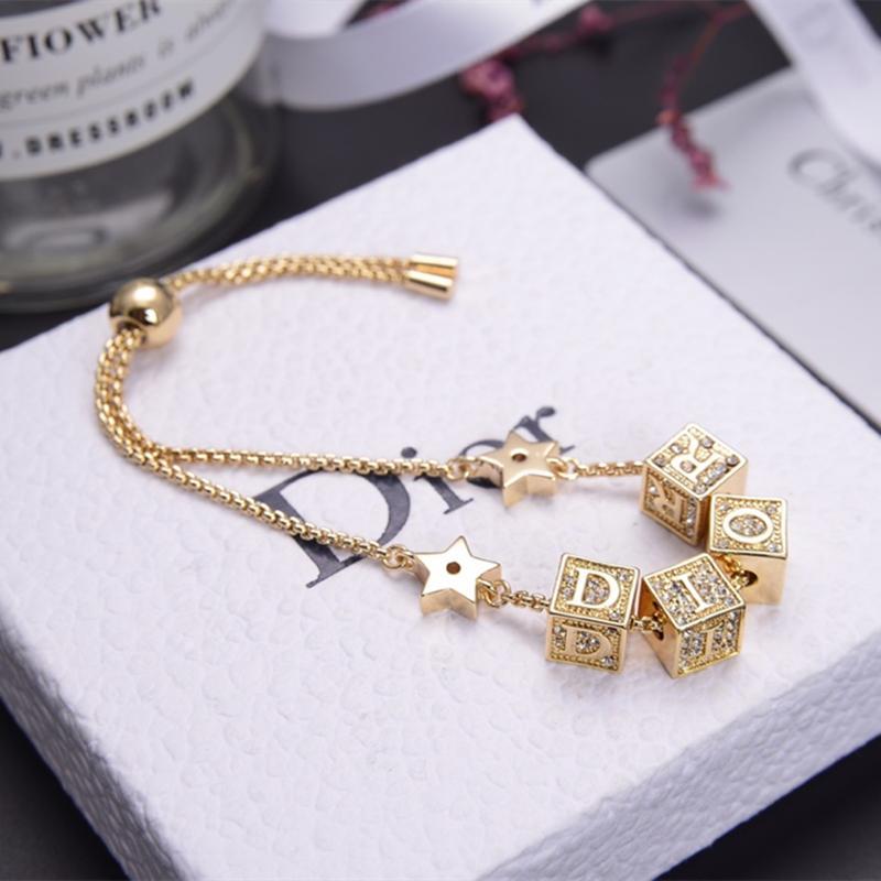 Luxury Letter Rhinestone Star Bracelet